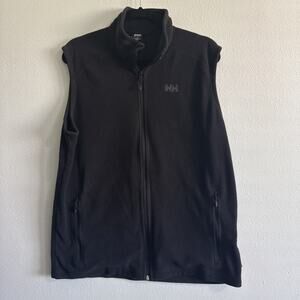 Helly Hansen Daybreaker Fleece Vest Mens XL Black Full Zip Polartec Micro